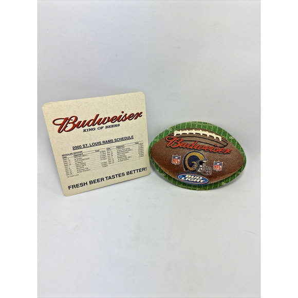 Budweiser St. Louis Rams Football Schedule Coasters 2000 2001 NFL - Picture 2 of 9